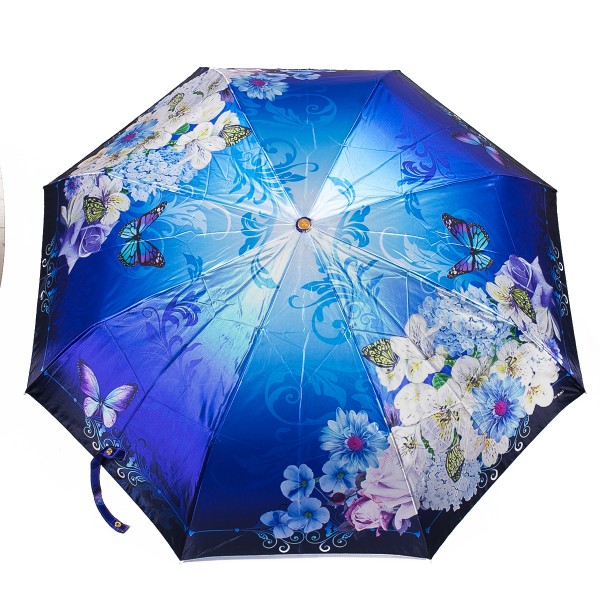 125 синий зонт с цвет и бабочк..